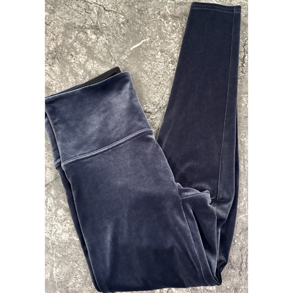 Spanx Womens Velvet High Rise Pull On Leggings Silver Gray Size Large - Picture 3 of 10